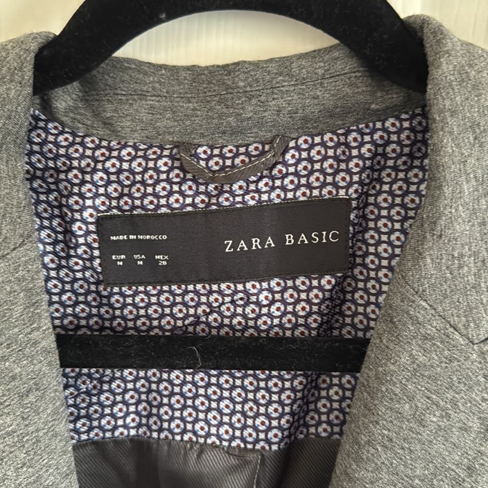 Zara Basic Gray Fully Lined Knit Blazer - image 2